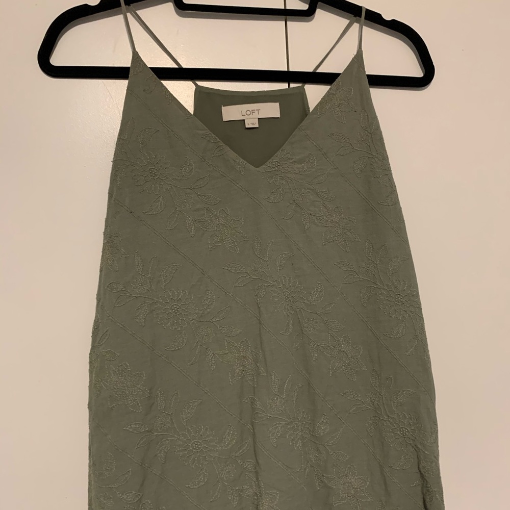 LOFT Embroidered Tank Top